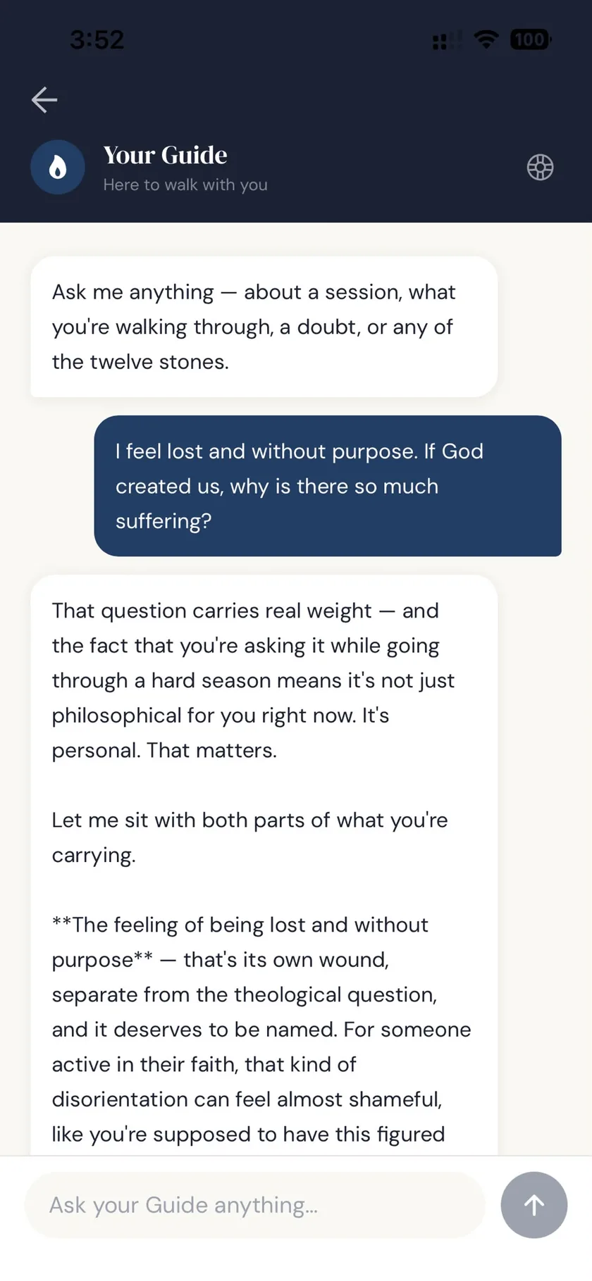 Asking the Guide a question